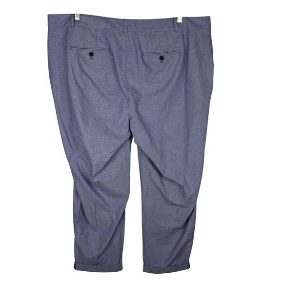Talbots Plus Womens Pants 18W Light Blue Cotton Lightweight - Picture 2 of 11